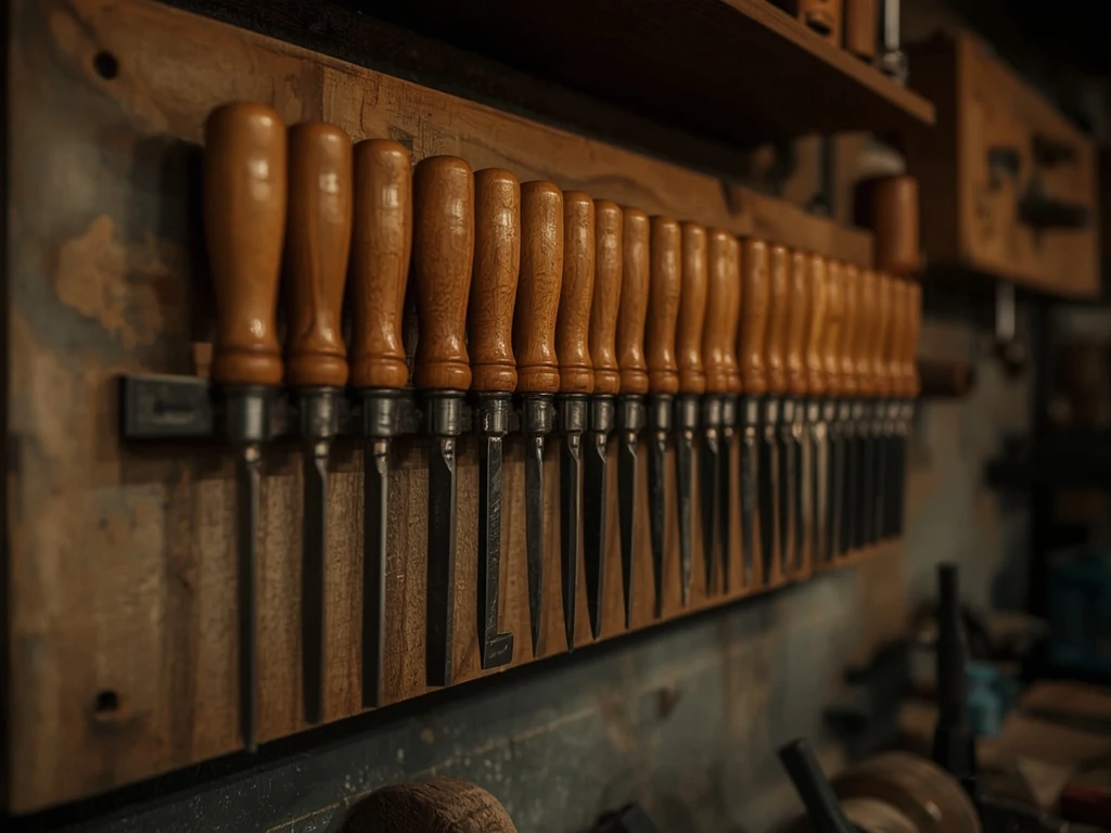 Raw hardwood being shaped for miniature furniture