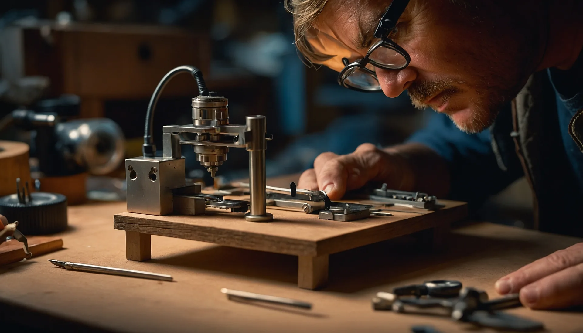 Magnification Systems used for handcrafted 1/12 scale miniature furniture making